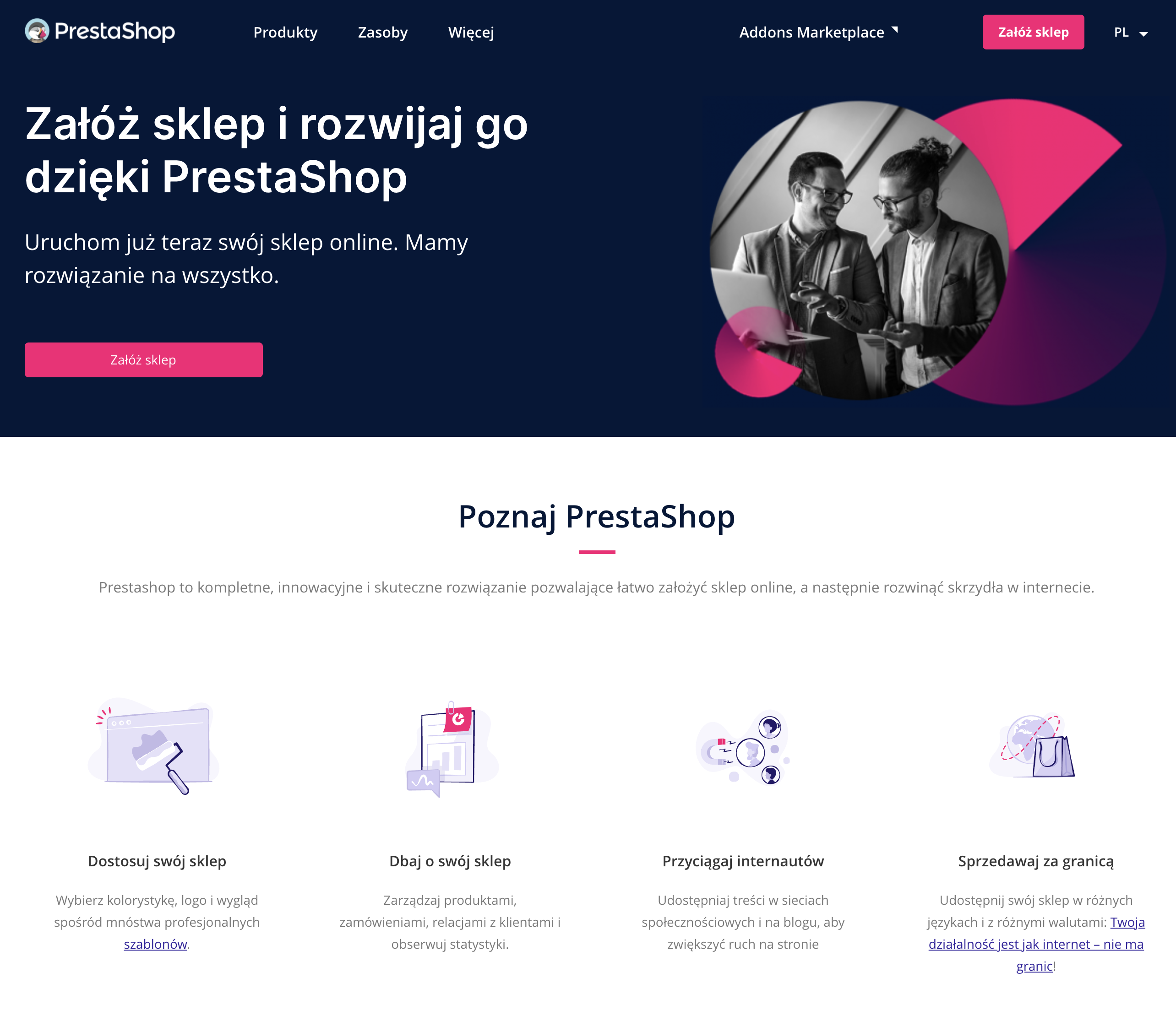 Sklep internetowy na platformie Prestashop