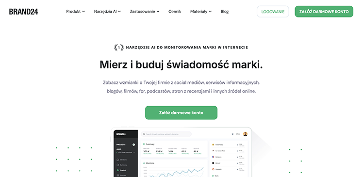 Brand24 - kompleksowy monitoring internetu i mediów społecznościowych