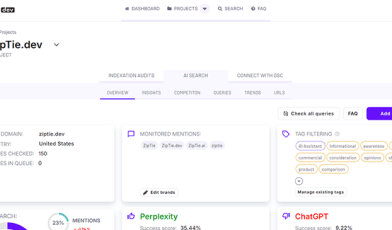 ZipTie - narzędzie SEO do optymalizacji pod AI Overviews i wyszukiwanie generatywne