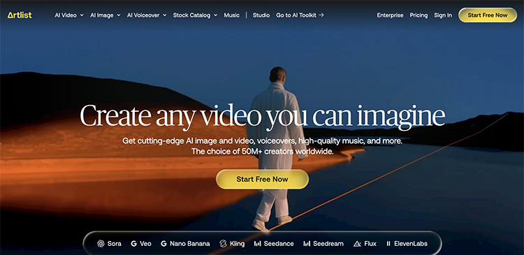Artlist - platforma marzeń dla twórców gotowych treści i narzędzi AI
